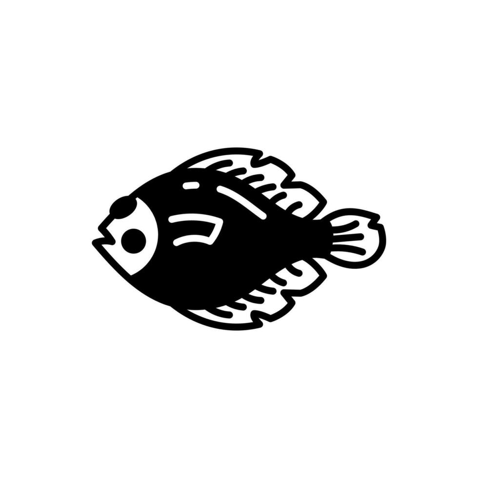 Flounder icon in vector. Illustration vector