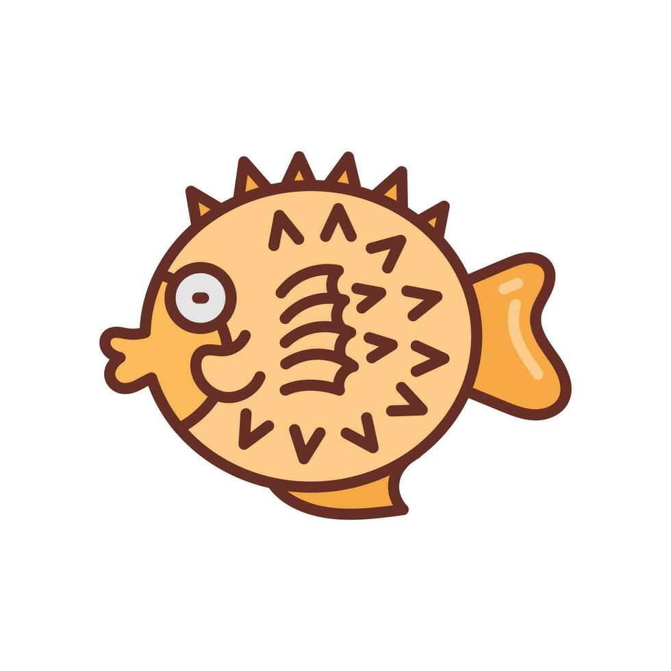 Puffer Fish icon in vector. Illustration vector