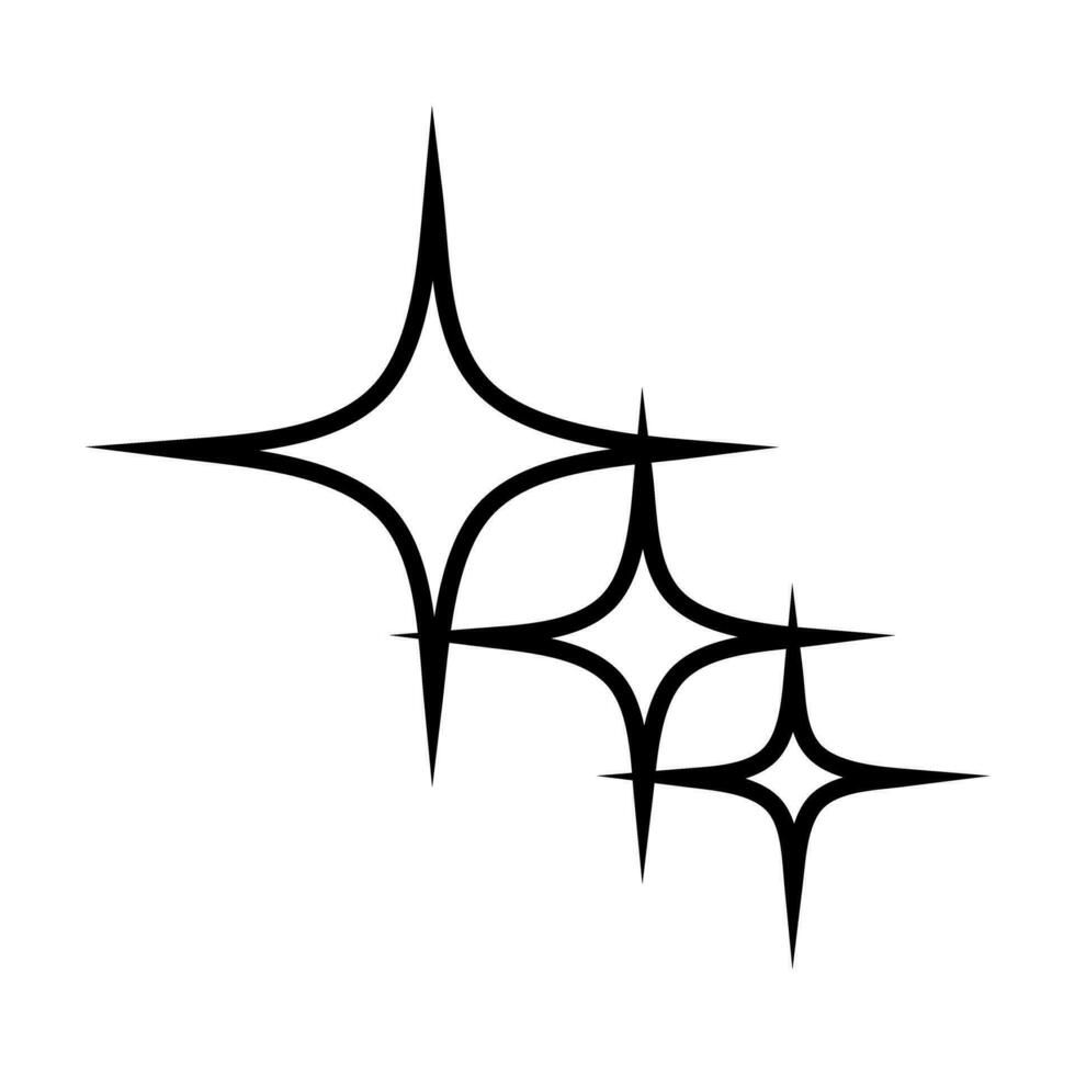 Sparkles icon vector. Twinkling stars illustration sign. Shining burst symbol. Star logo. vector
