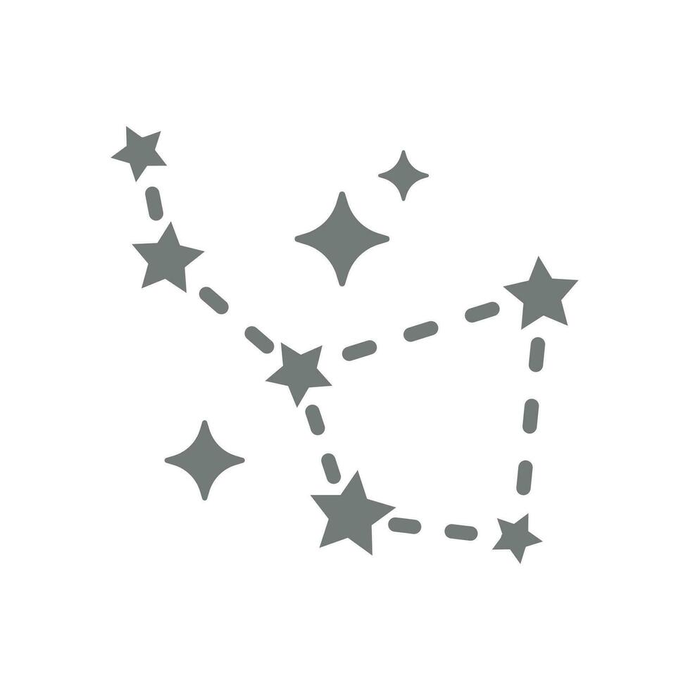 Constellation with stars vector icon. Astrology and space symbol.