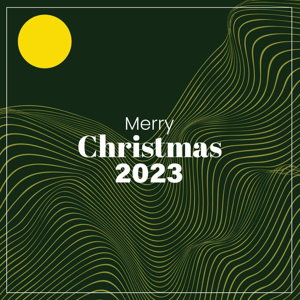 Merry Christmas 2023 Retro Style Futuristic Background Abstract vector