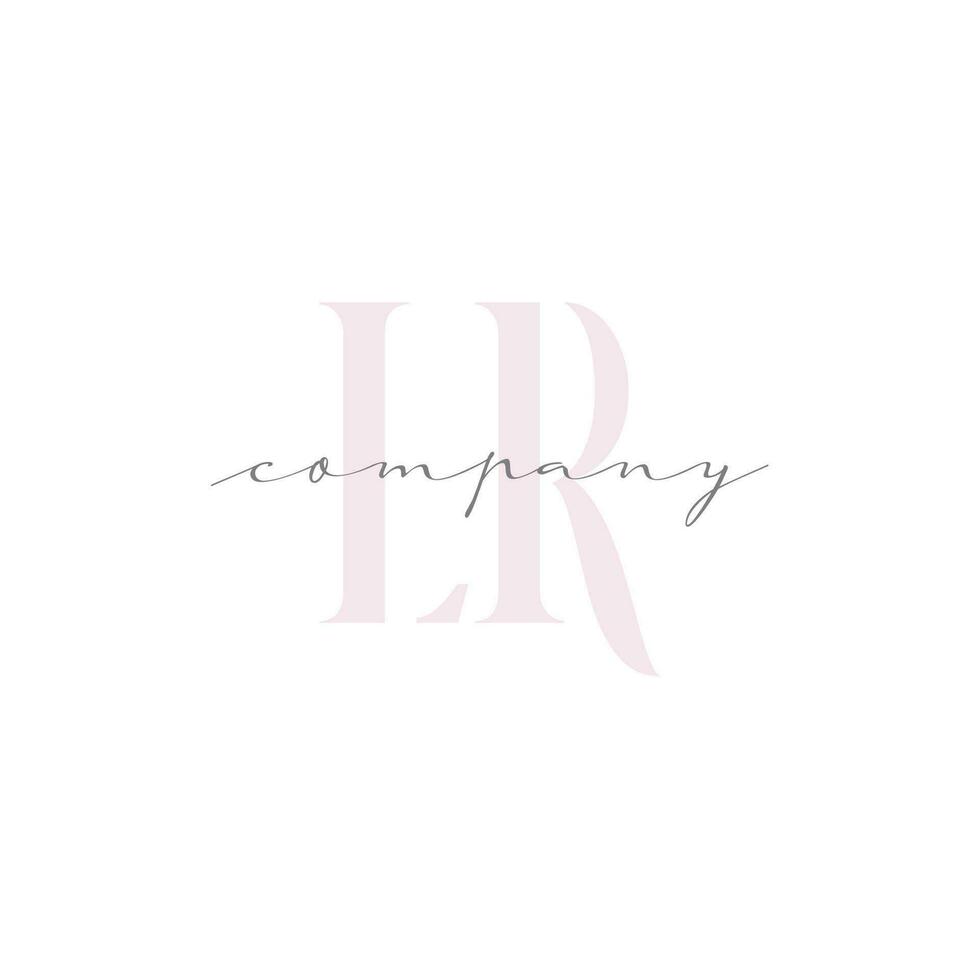 LR Beauty Initial Template Vector Design