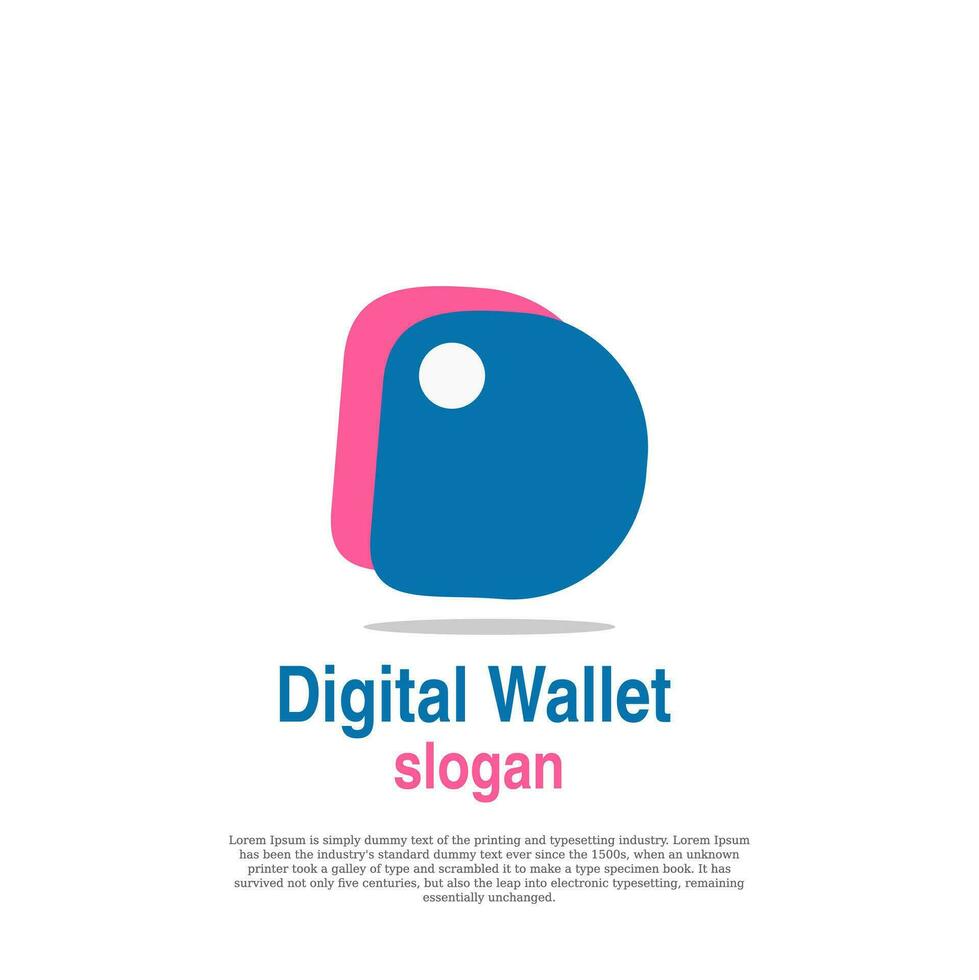 letter D or digital Wallet logo design template illustration vector