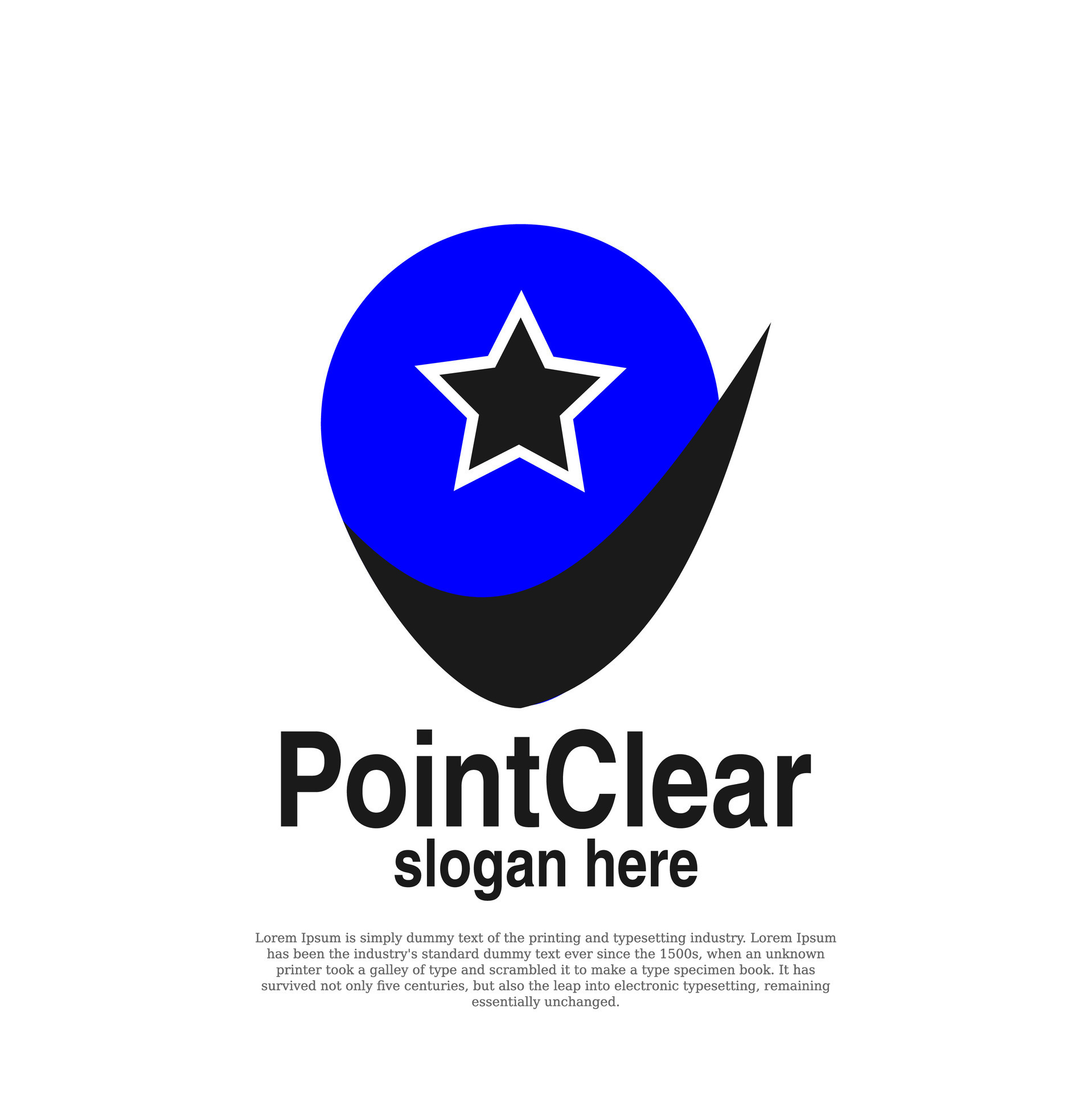 point clear logo design template illustration 33336480 Vector Art at