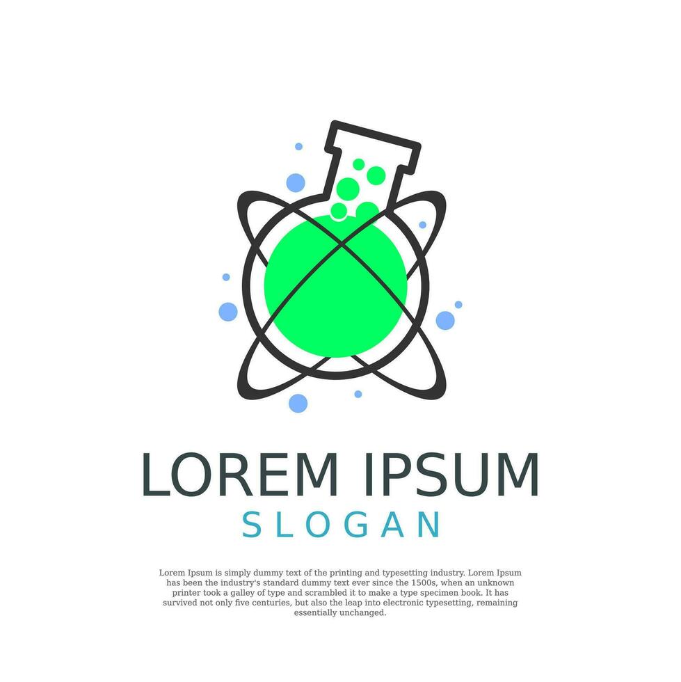 lab space logo design template vector