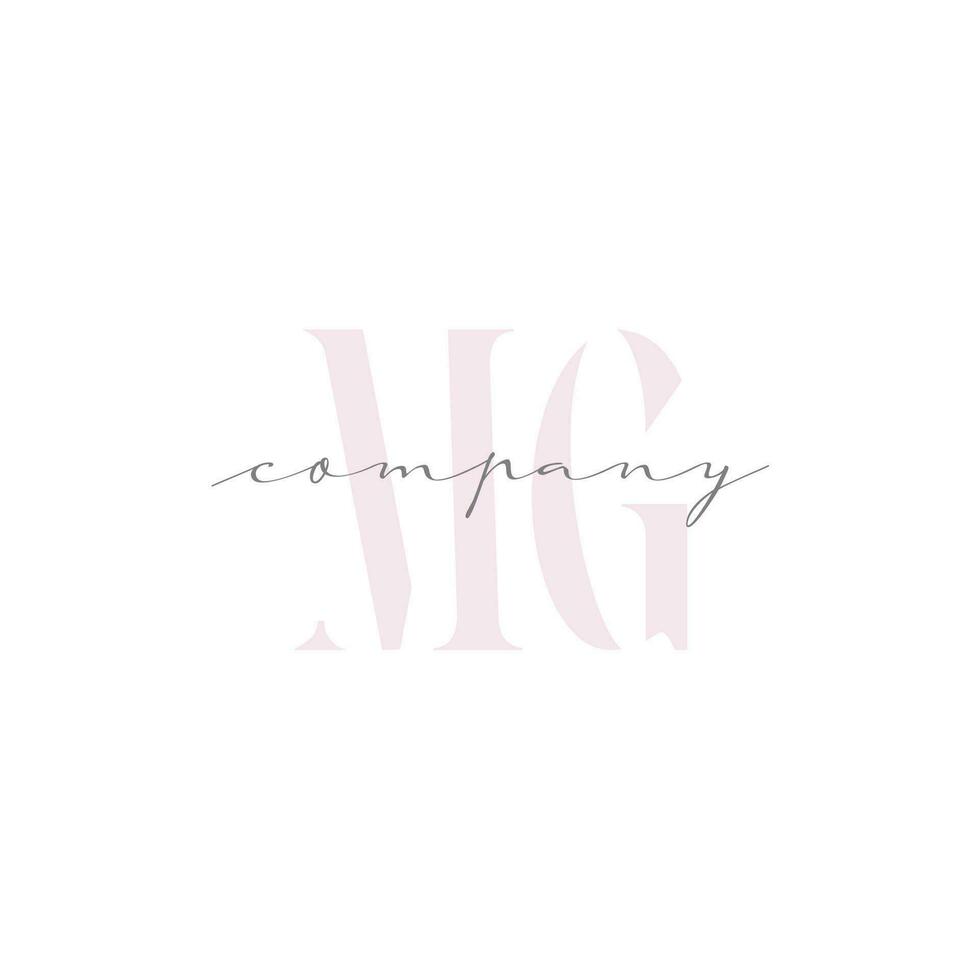 MG Beauty Initial Template Vector Design