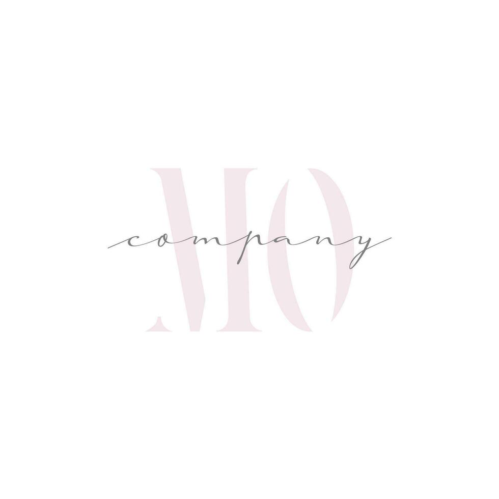 MO Beauty Initial Template Vector Design