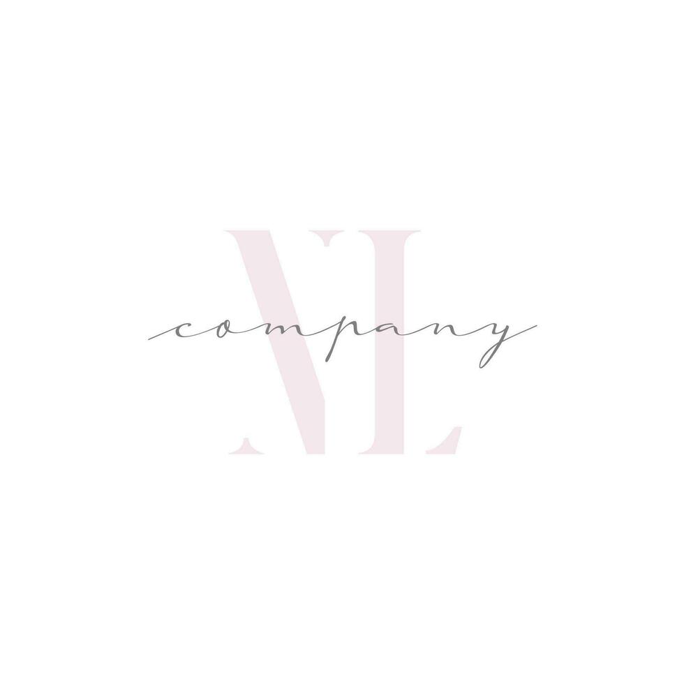 NL Beauty Initial Template Vector Design