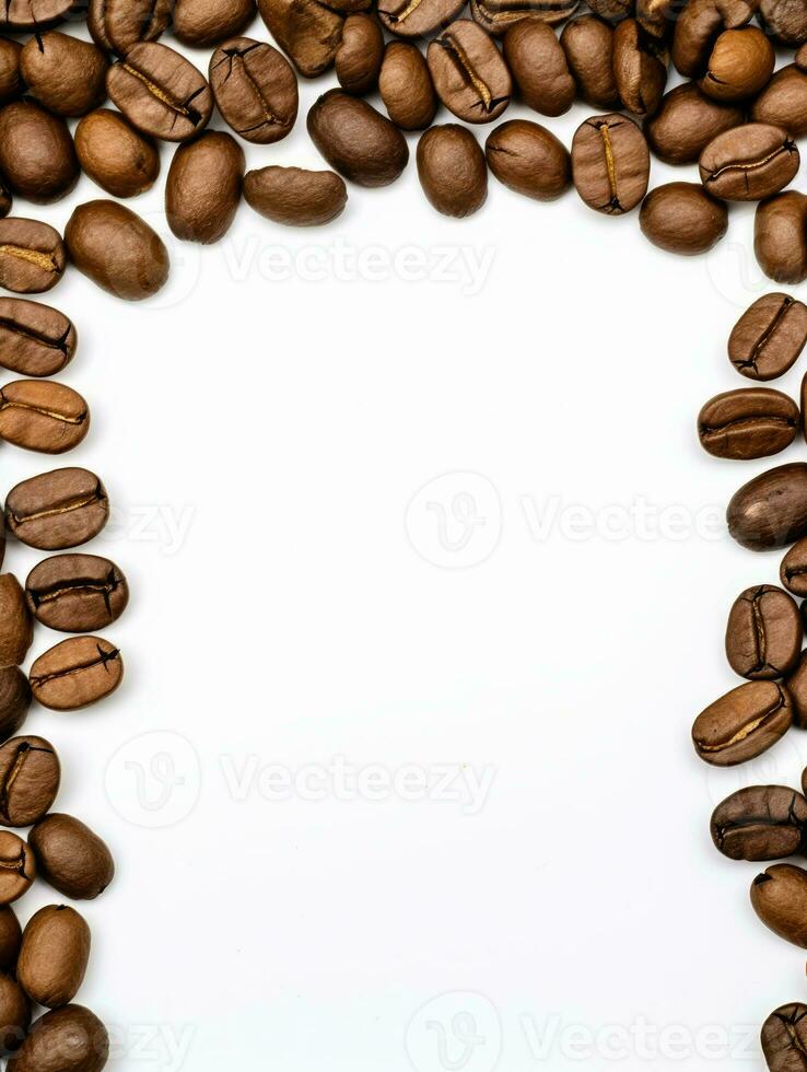 AI Generative coffee beans on a white background photo