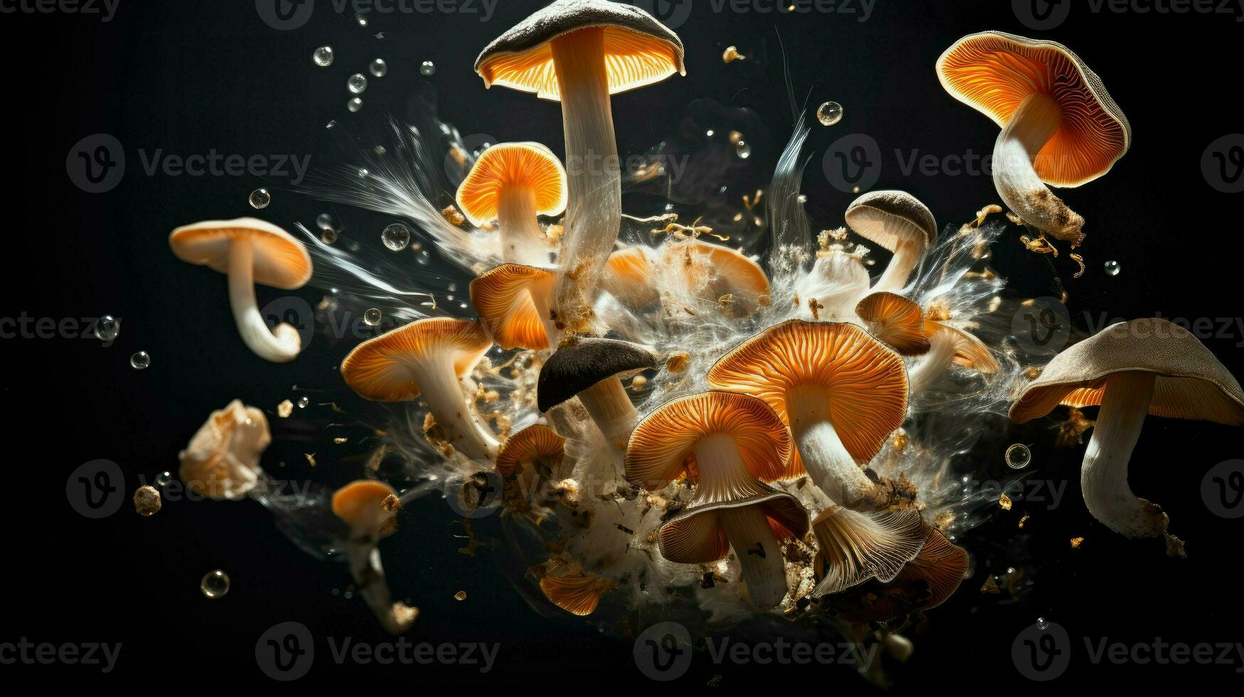 AI Generative a photo of mushrooms