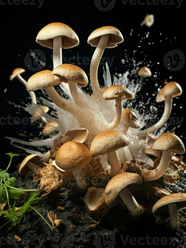 AI Generative a photo of mushrooms