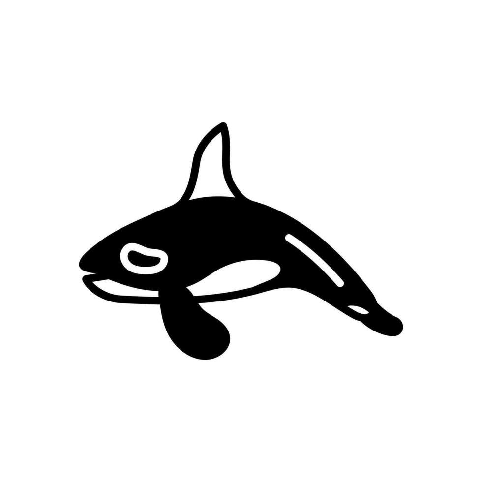 orca ballena icono en vector. ilustración vector