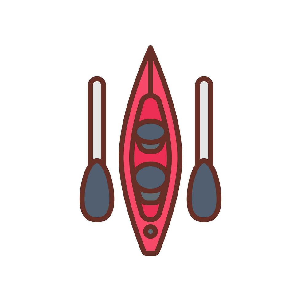 Canoe icon in vector. Illustration vector