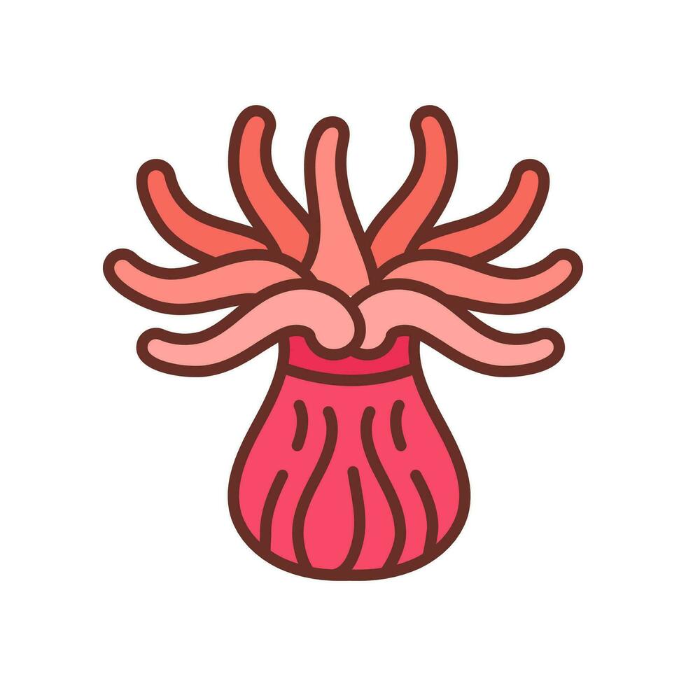 Sea Anemone icon in vector. Illustration vector