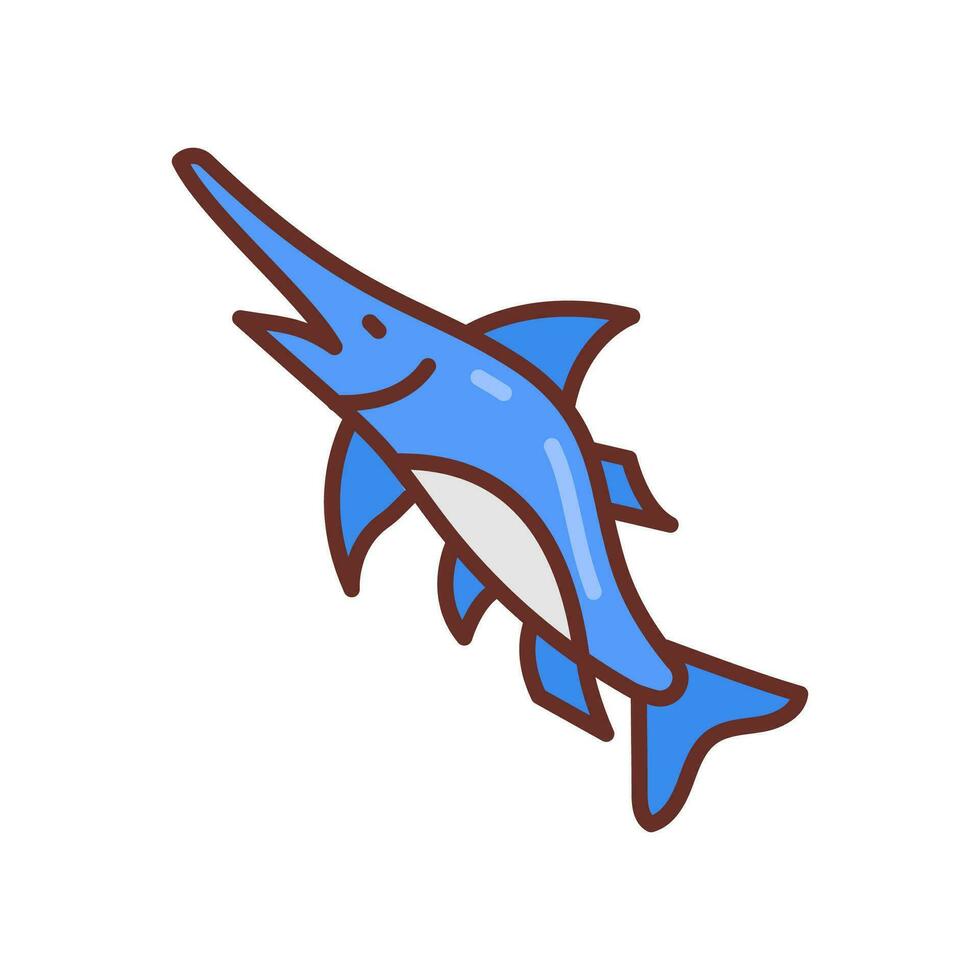 Swordfish icon in vector. Illustration vector