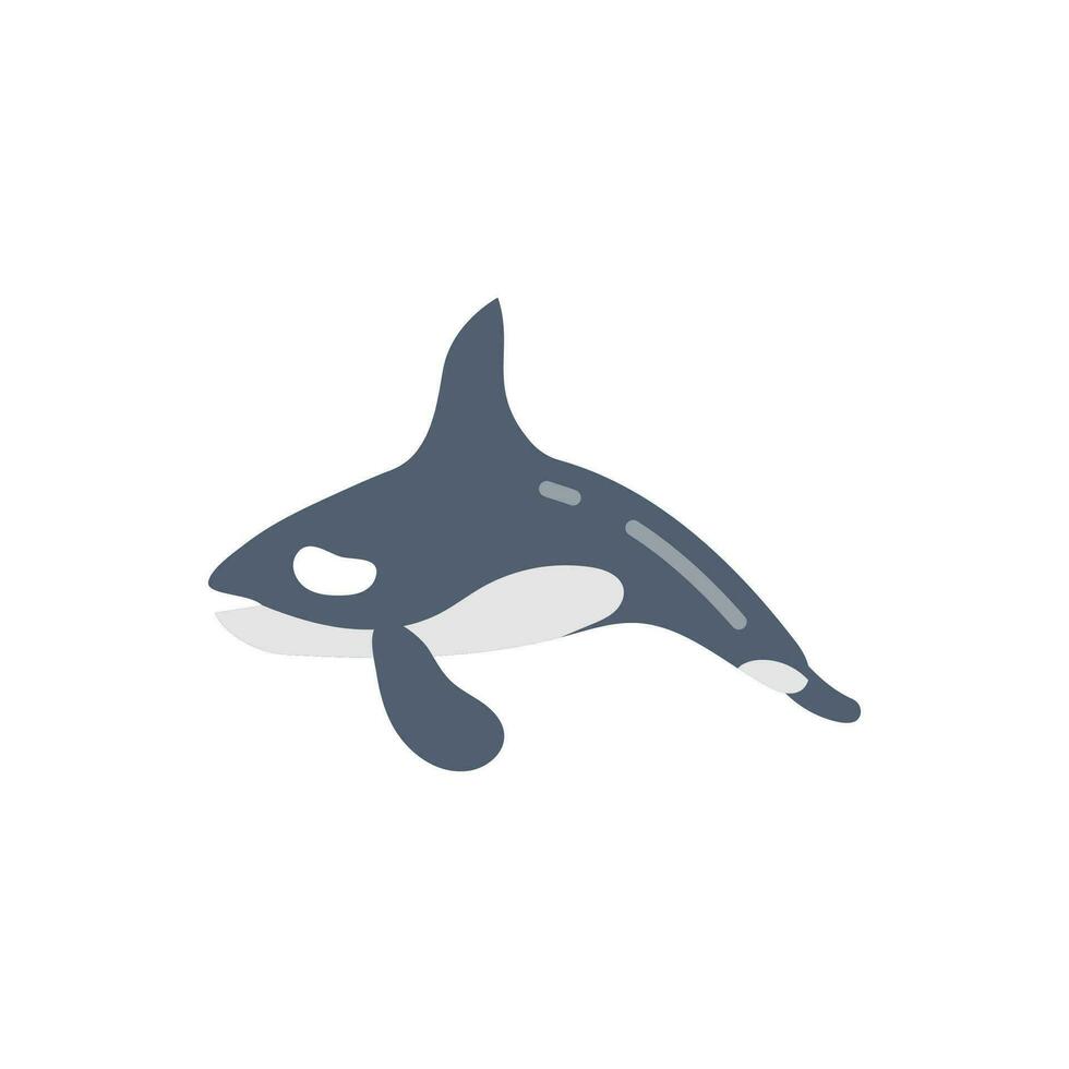 orca ballena icono en vector. ilustración vector