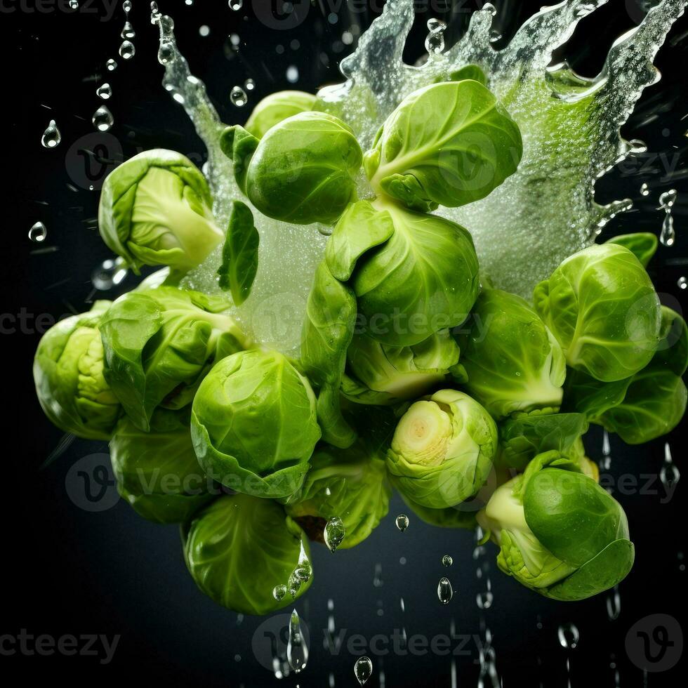 AI Generative a photo of brussels sprouts