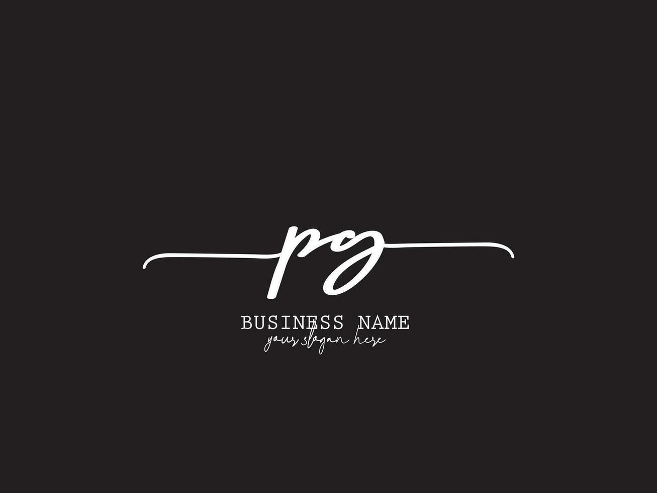 Stylish Pg Signature Logo, Modern PG Logo Letter Design For You vector