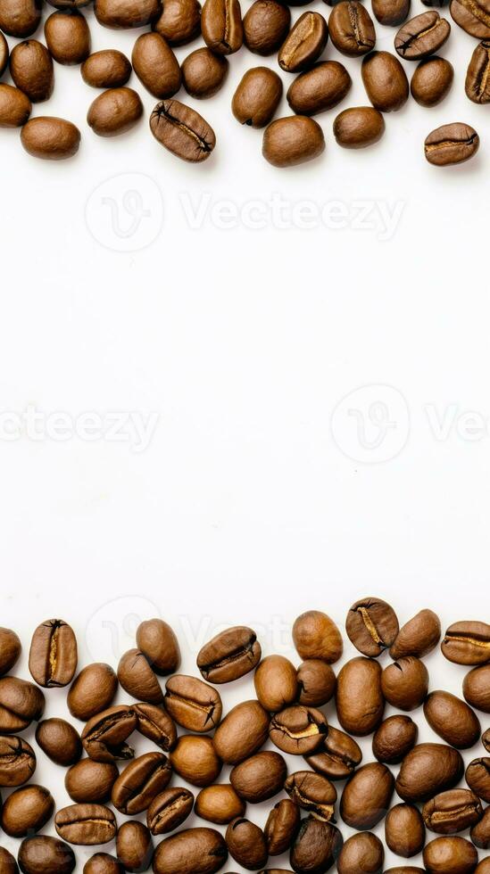 AI Generative coffee beans on a white background photo
