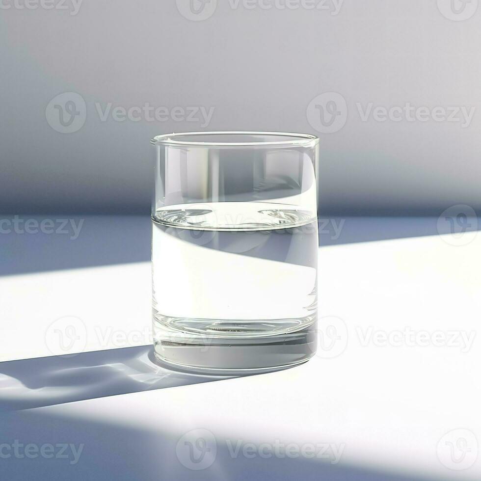 AI Generative a glass of water on white background photo