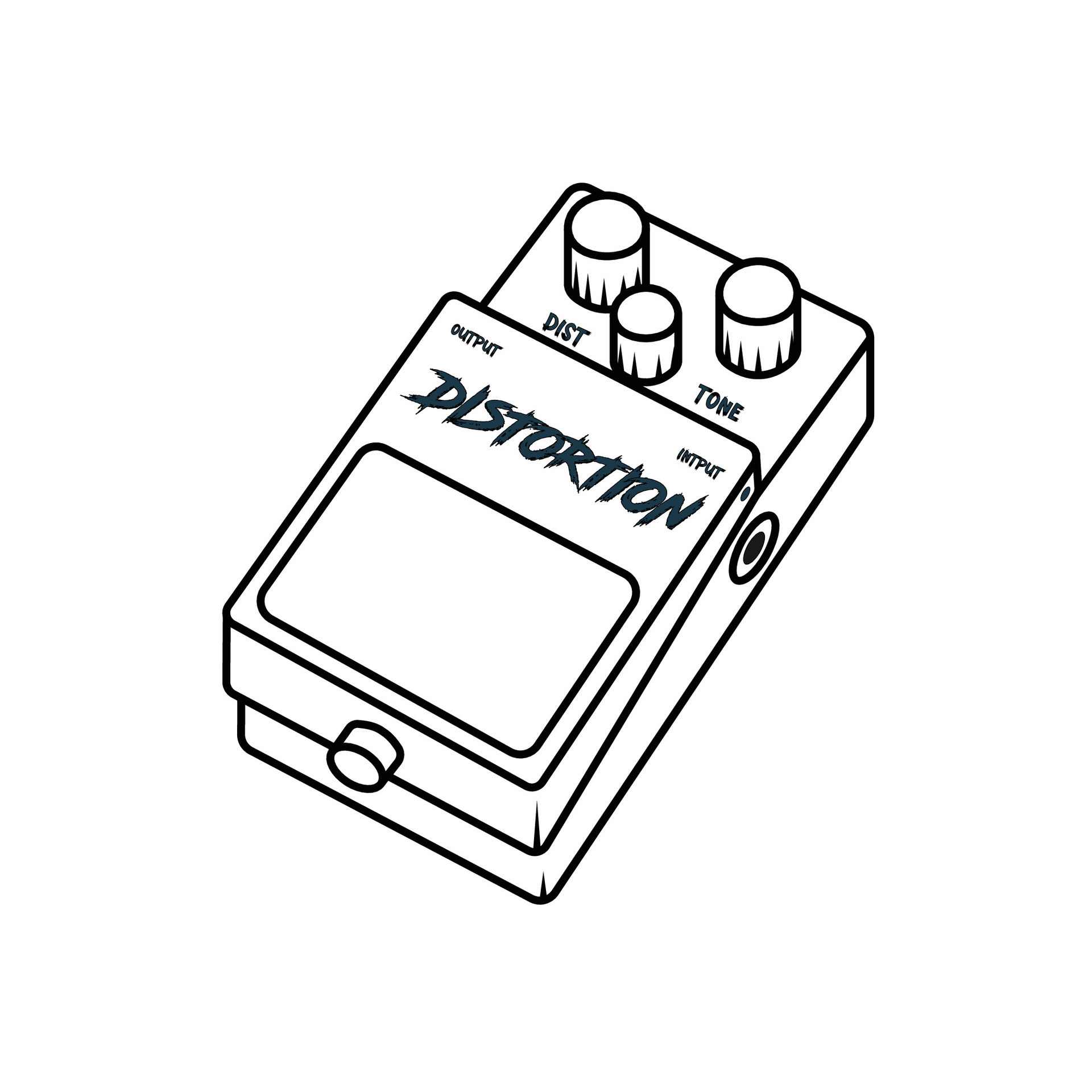 The Line Art of Distortion Pedal Effect 33338335 Vector Art at Vecteezy