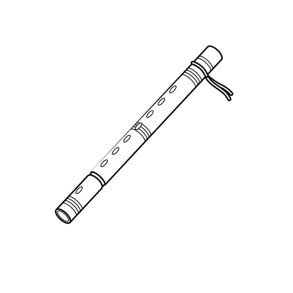The Line Art of Bamboo Flute 33338359 Vector Art at Vecteezy