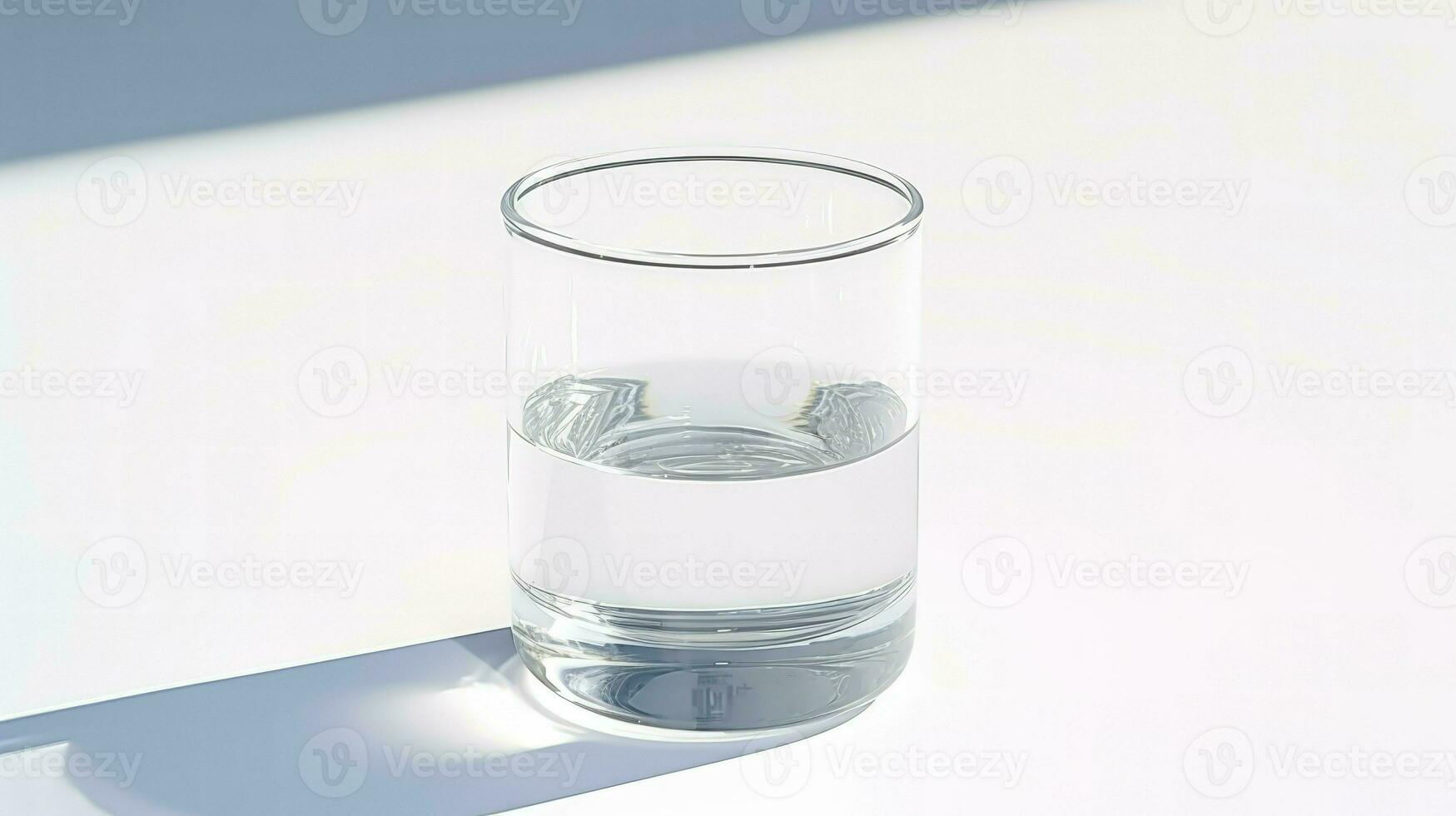 AI Generative a glass of water on white background photo