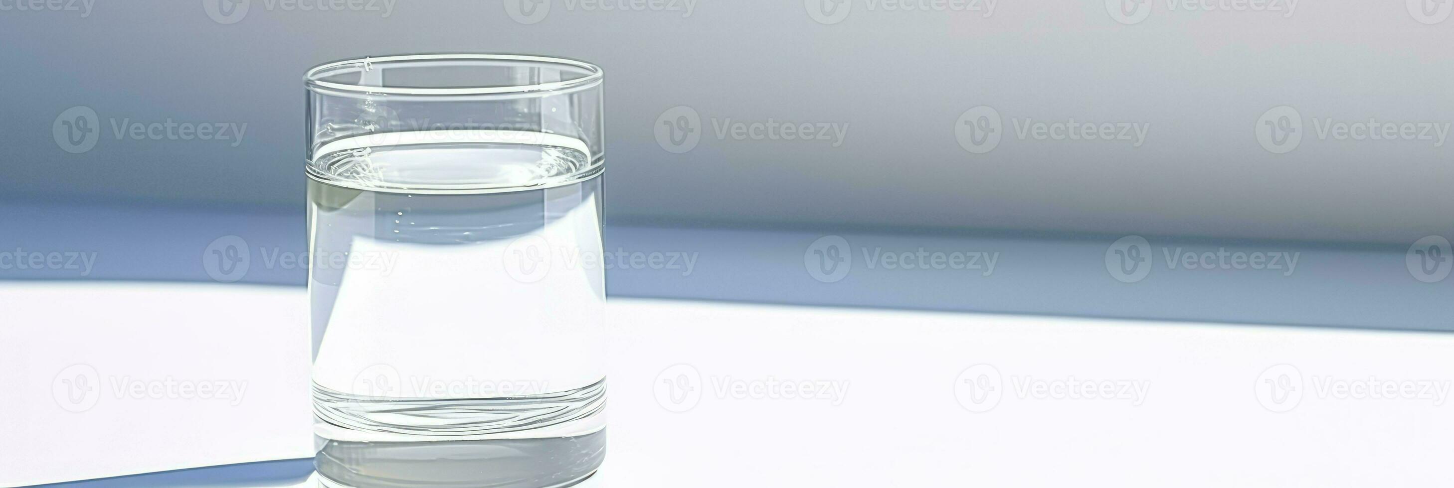 AI Generative a glass of water on white background photo