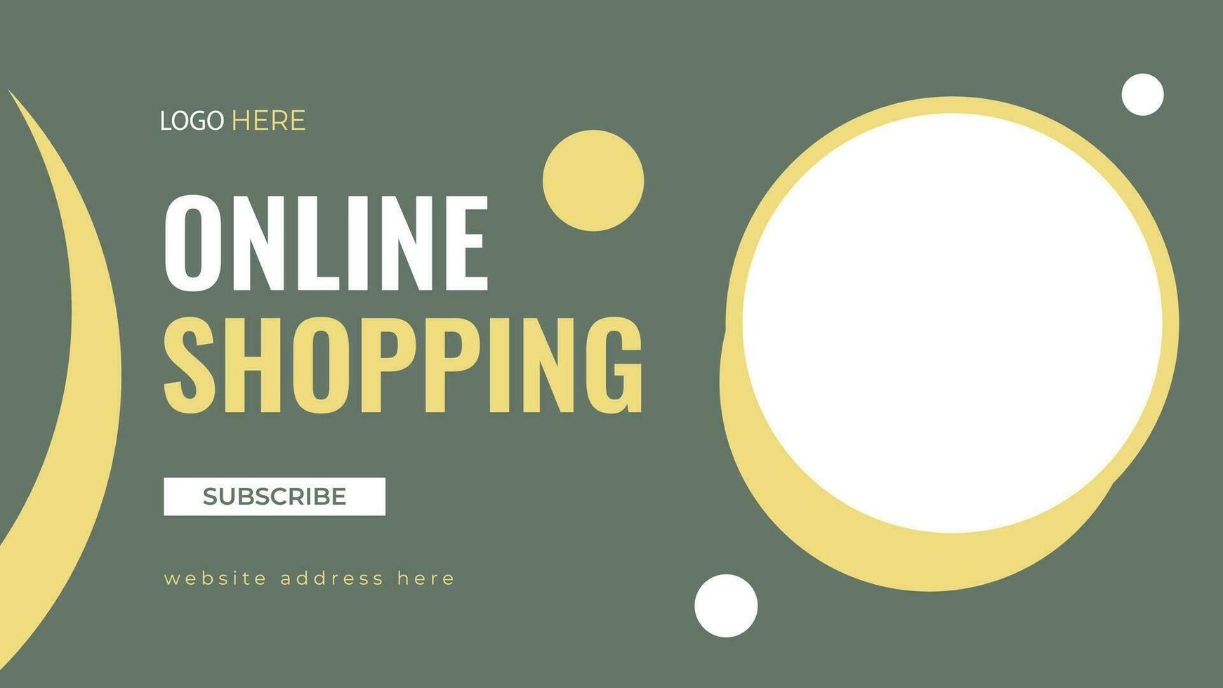 Online Shopping Video Thumbnail vector
