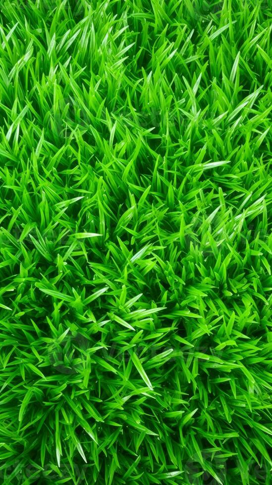AI Generative green grass background and texture photo