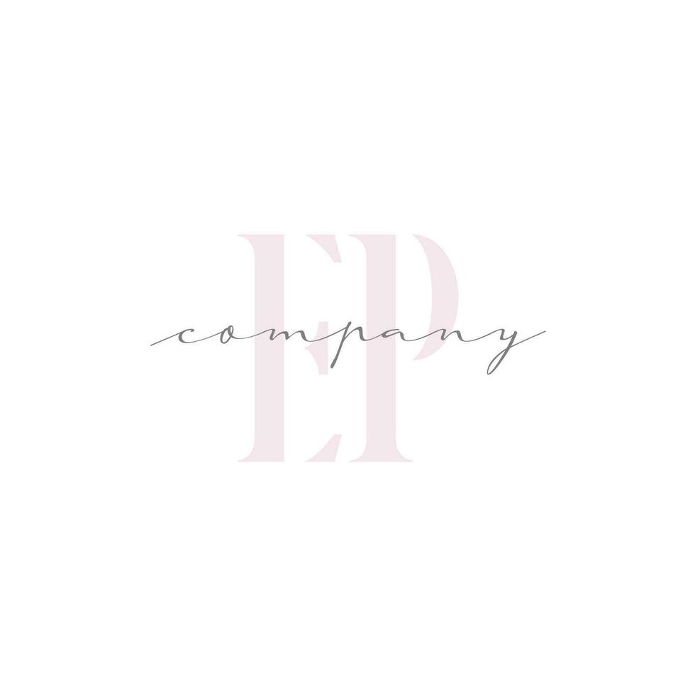 EP Beauty Initial Template Vector Design