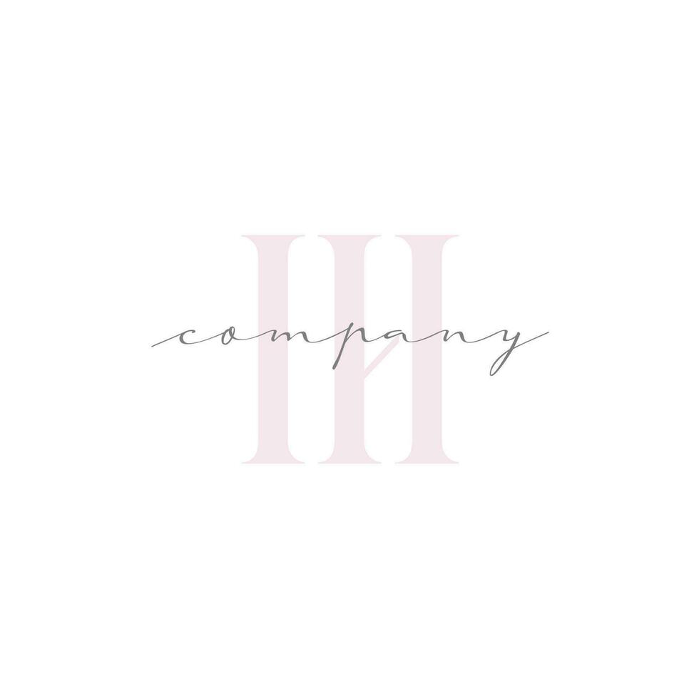 IH Beauty Initial Template Vector Design