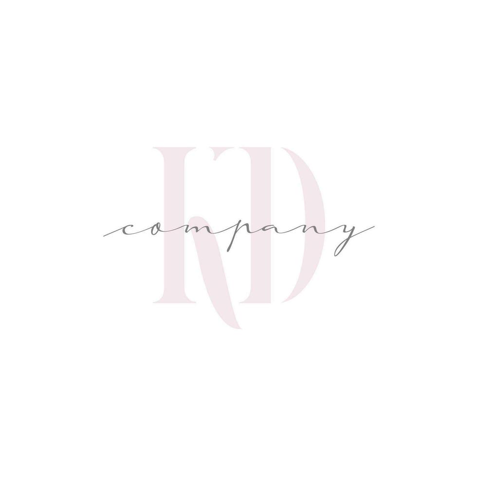 KD Beauty Initial Template Vector Design