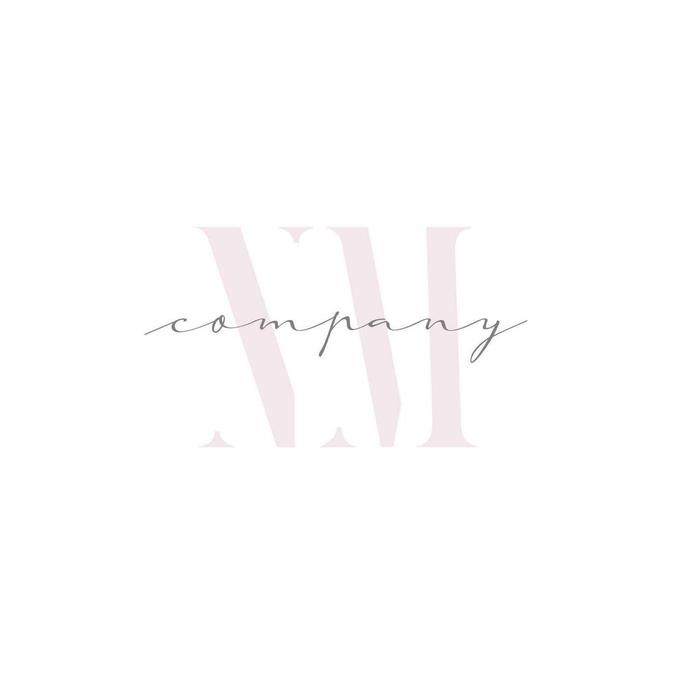 NM Beauty Initial Template Vector Design