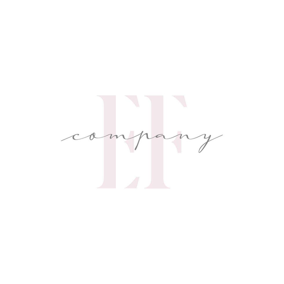 EF Beauty Initial Template Vector Design