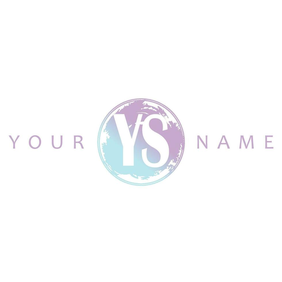 YS Initial Logo Watercolor Vector Design