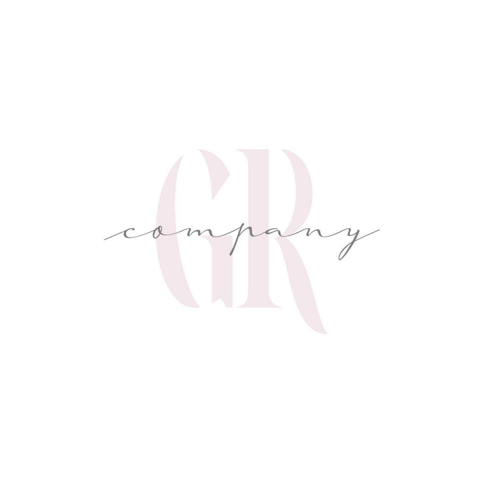 GR Beauty Initial Template Vector Design