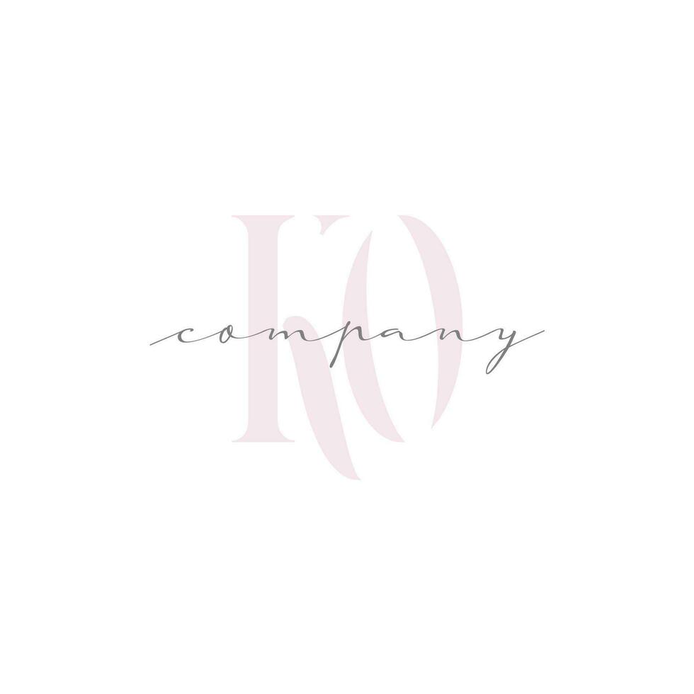 KO Beauty Initial Template Vector Design