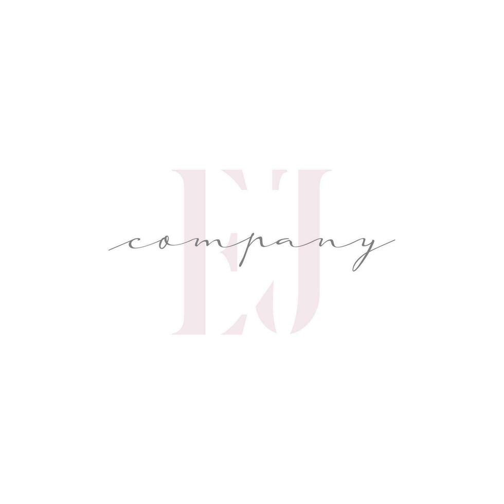 EJ Beauty Initial Template Vector Design