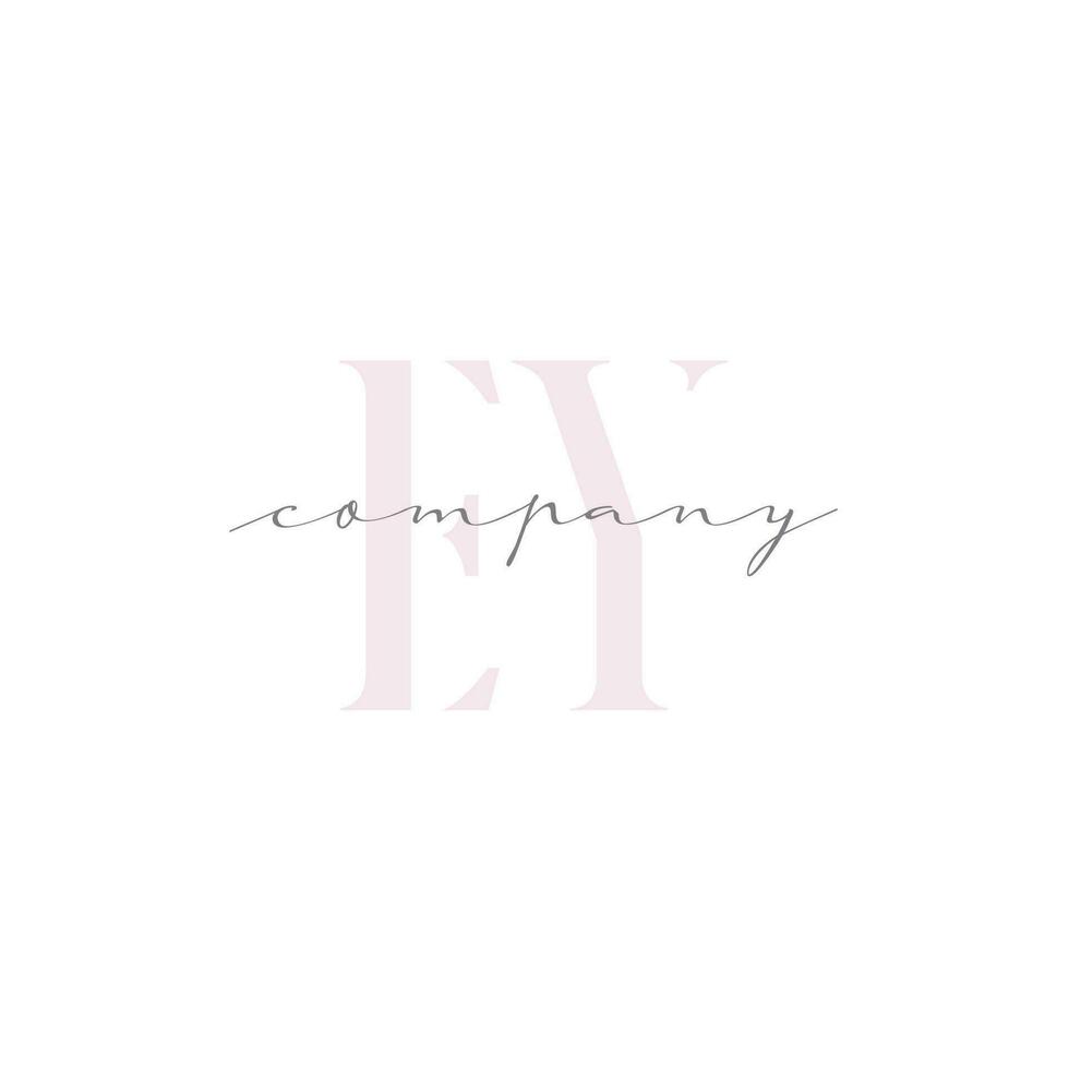 EY Beauty Initial Template Vector Design