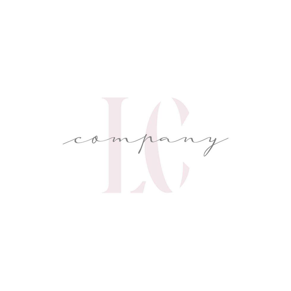 LC Beauty Initial Template Vector Design