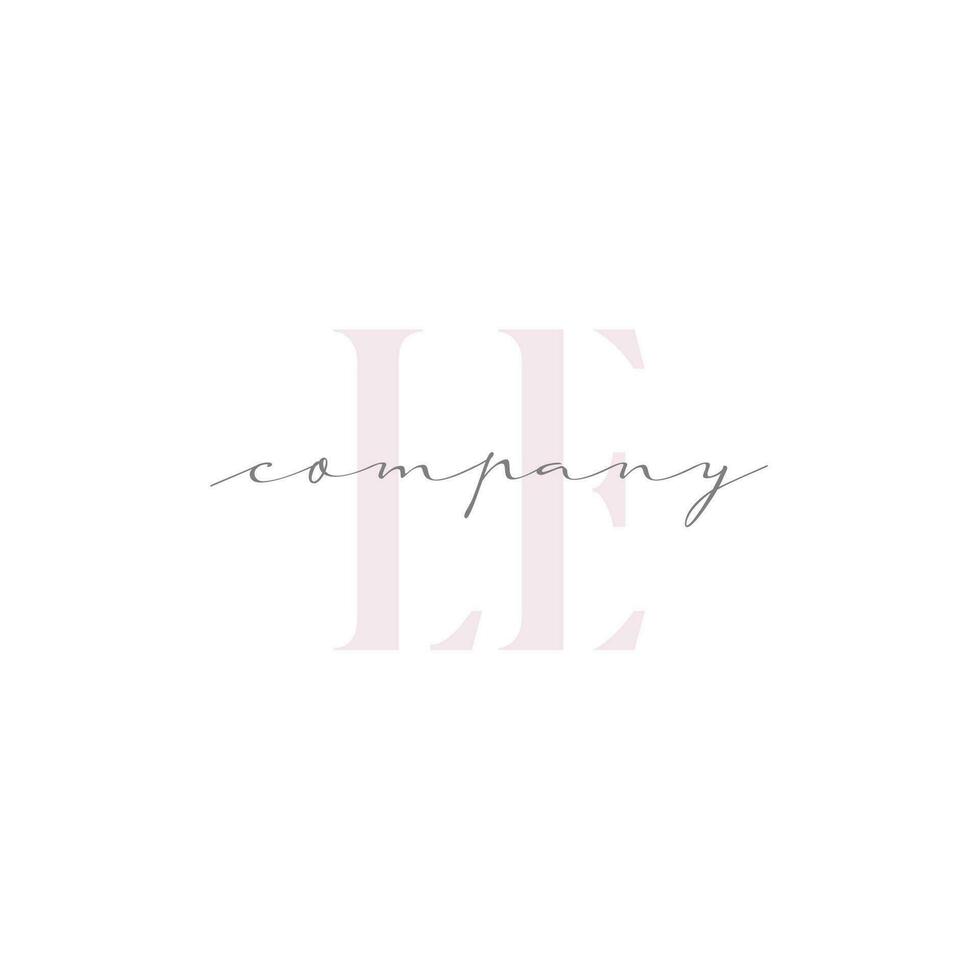 LE Beauty Initial Template Vector Design