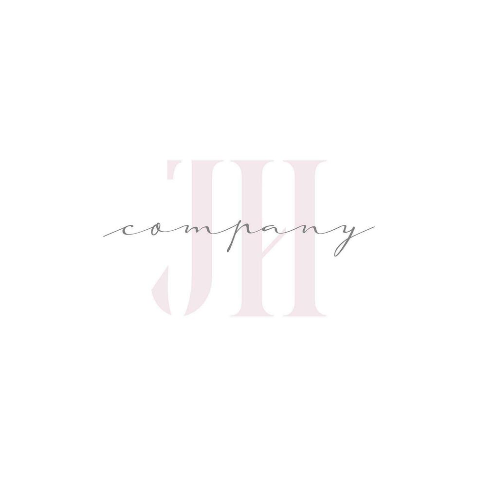 JH Beauty Initial Template Vector Design