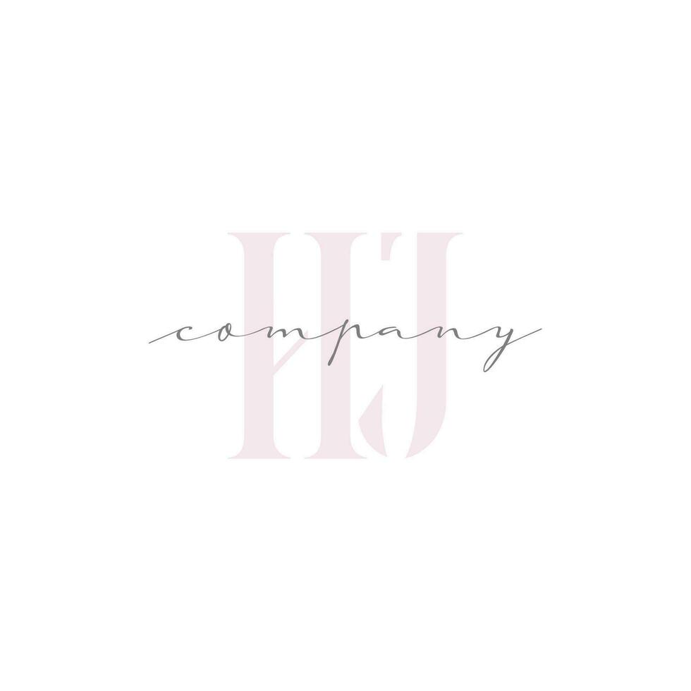 HJ Beauty Initial Template Vector Design