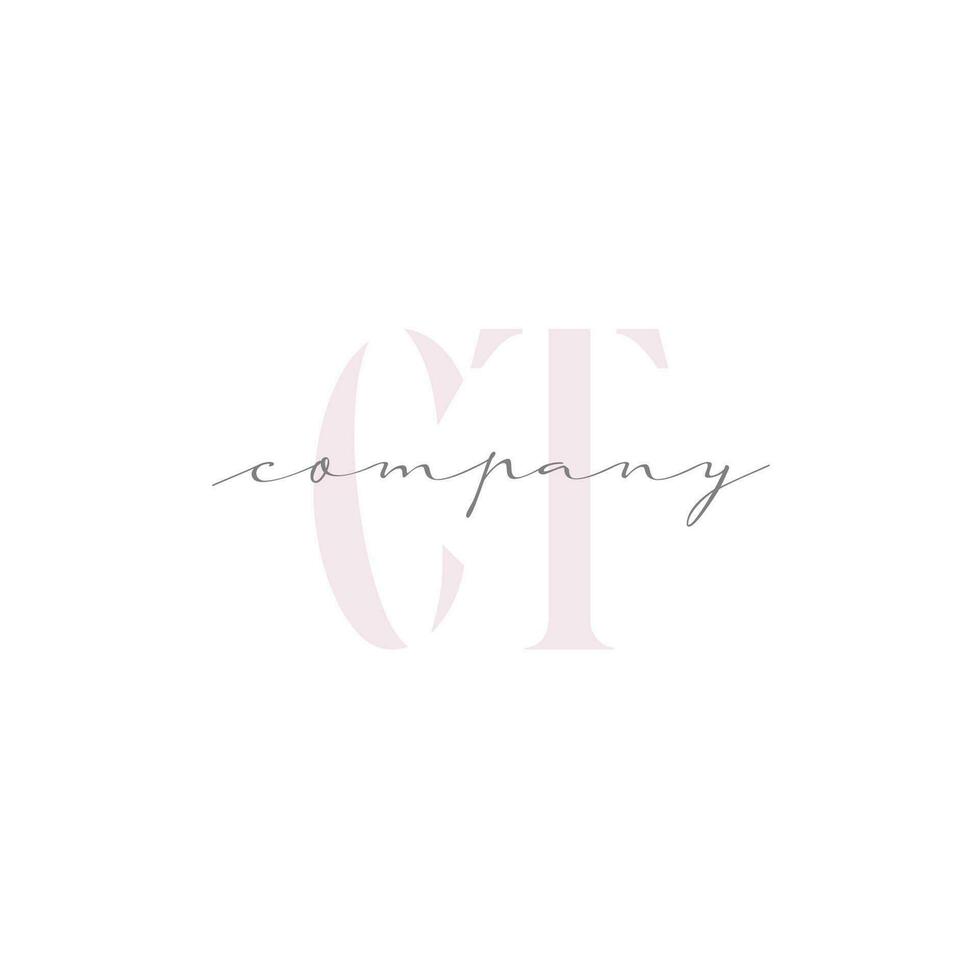 CT Beauty Initial Template Vector Design