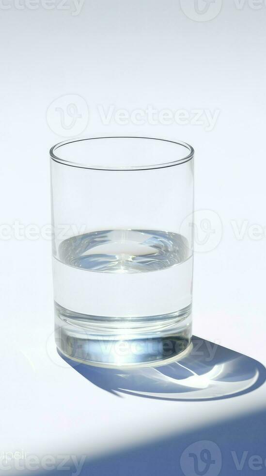 AI Generative a glass of water on white background photo