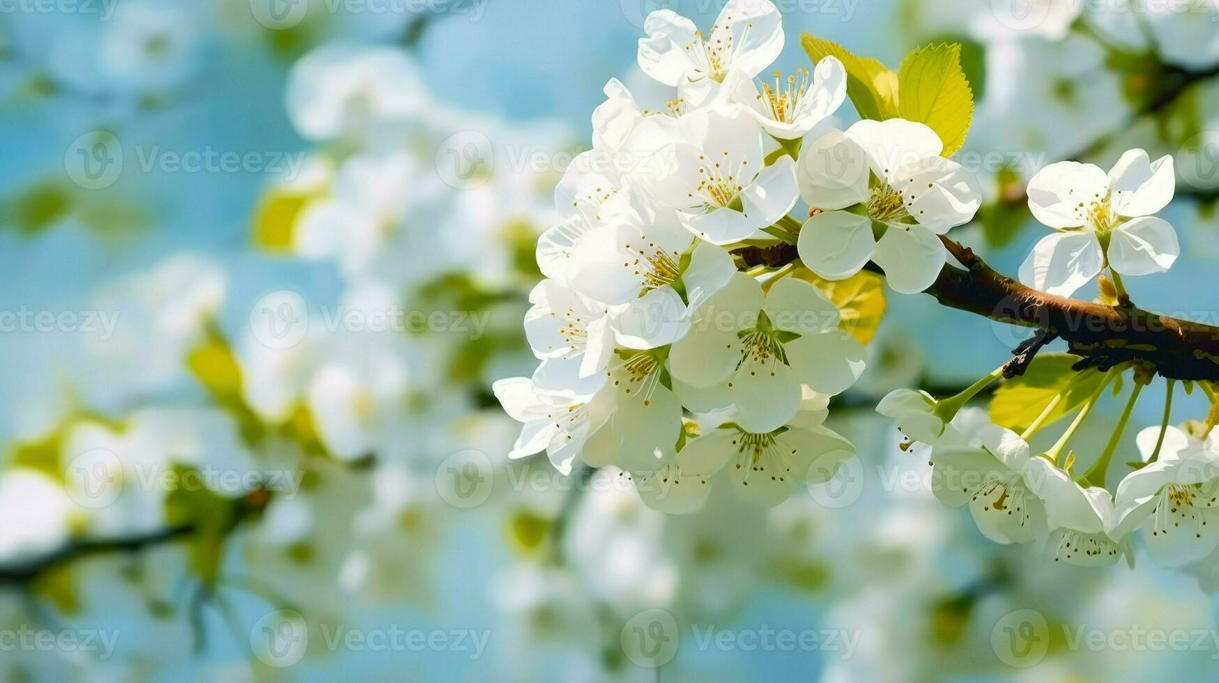 ai generativo blanco flores florecer foto