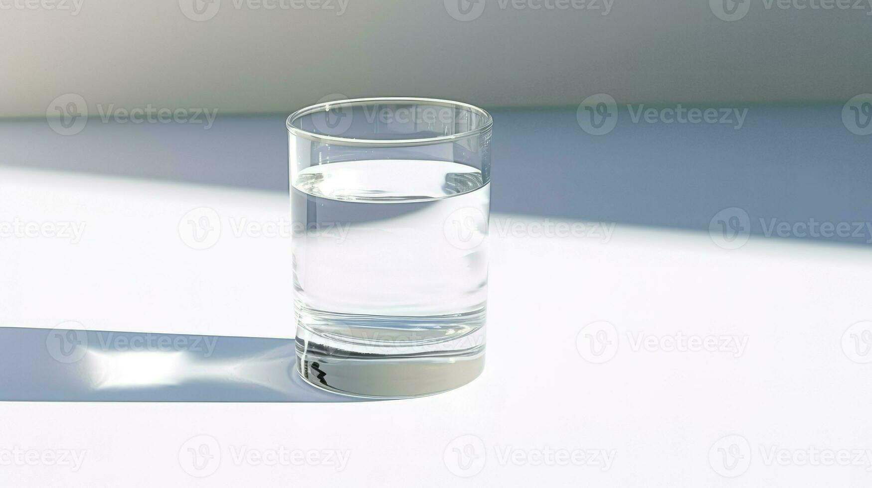 AI Generative a glass of water on white background photo