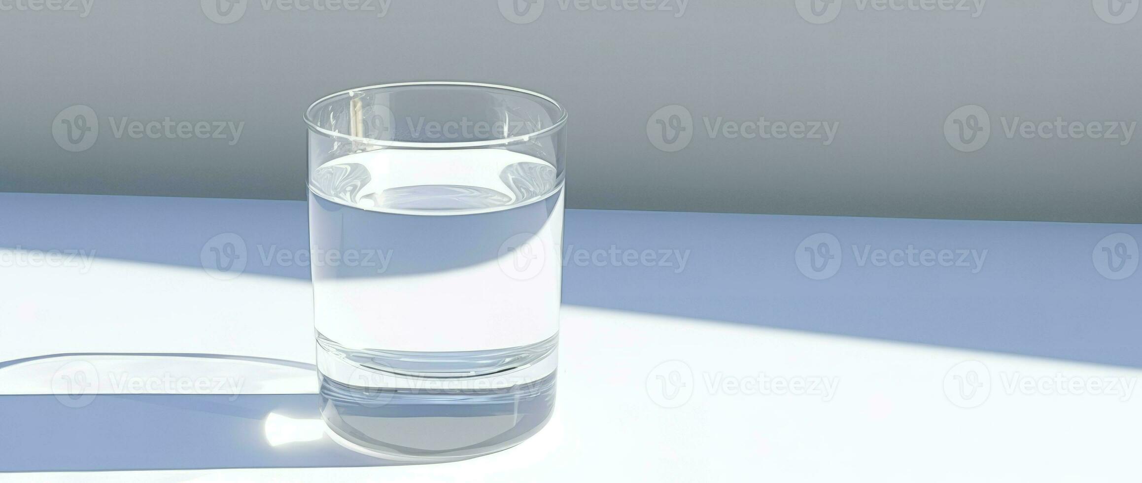 AI Generative a glass of water on white background photo