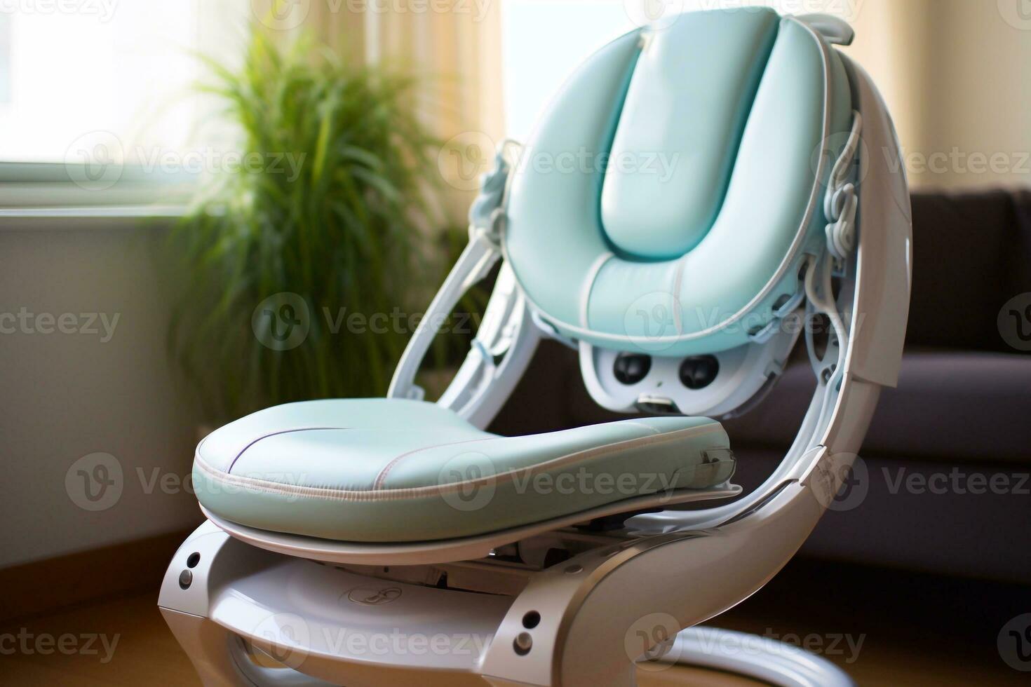 Shot of Modern dental chair in the interior of the room. Dentistry massage chair Generative AI photo